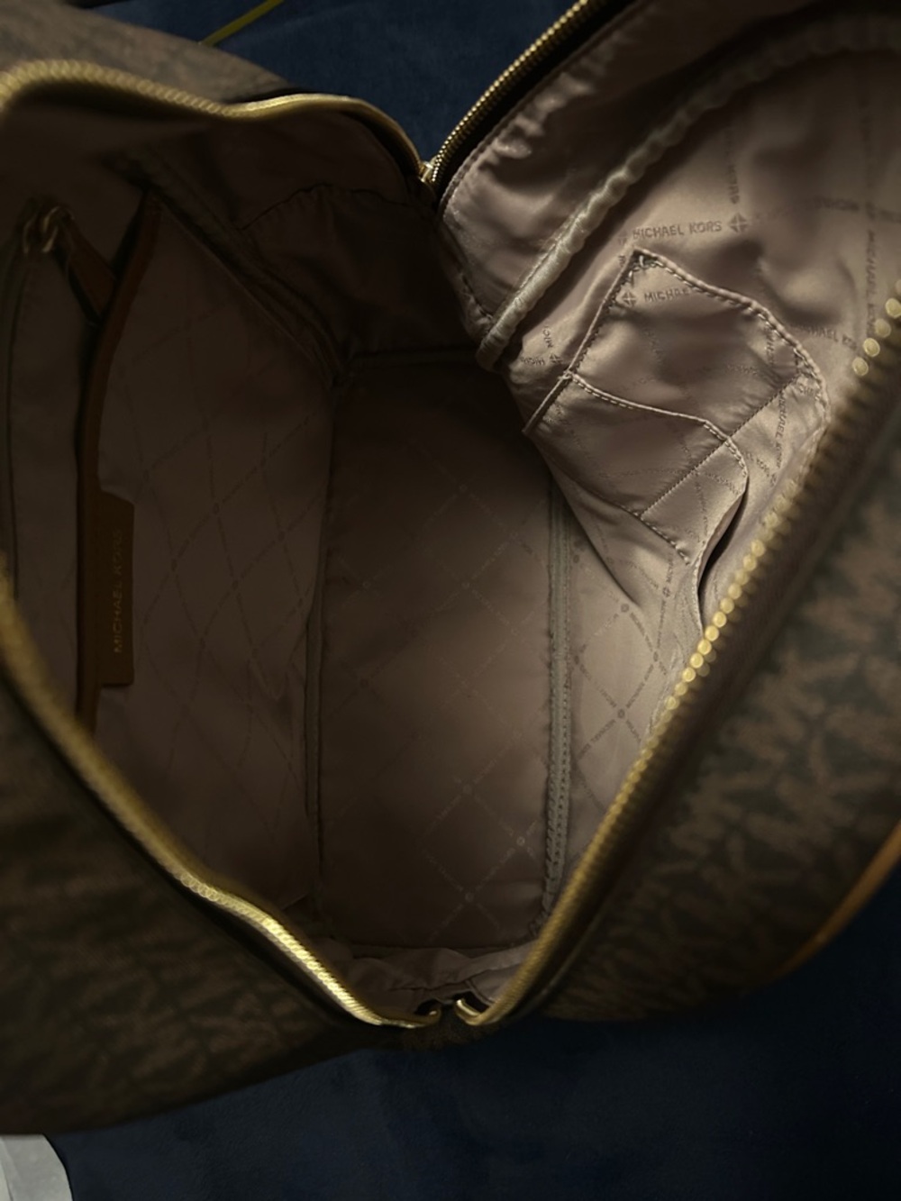 Michael Kors Brown Monogram Backpack and Crossbody bag - Picture 9 of 10